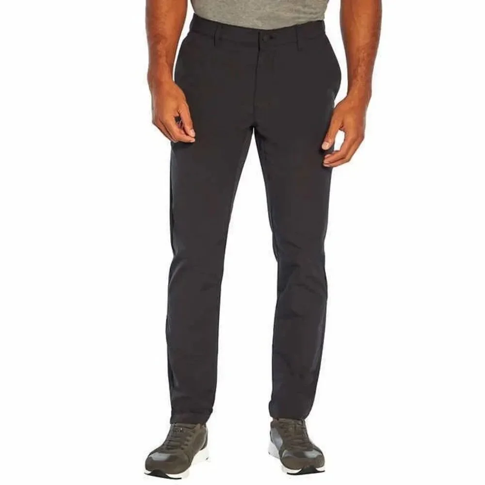 Banana Republic 38x34 Pants Chino Black Flat Front Zippered Pocket Wicking New
